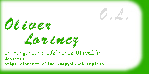 oliver lorincz business card